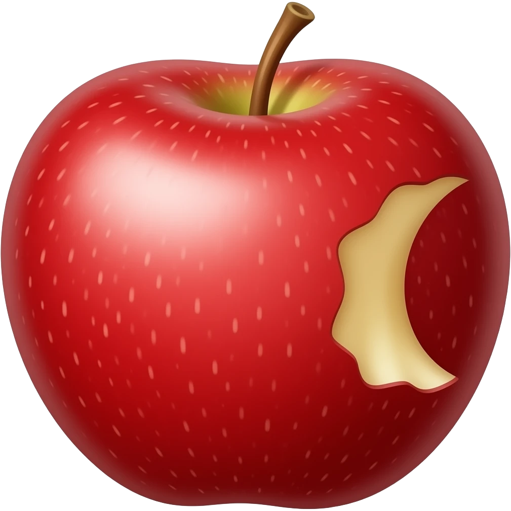 apple with bite emoji