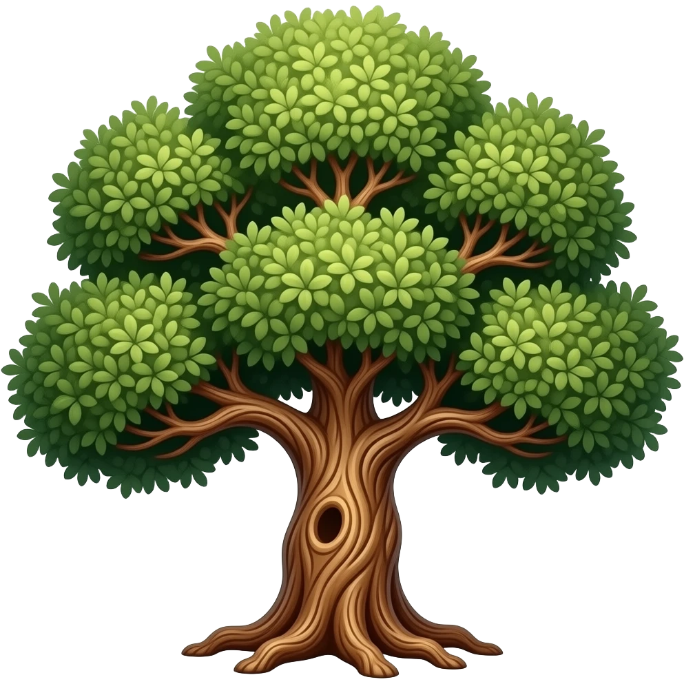 a bronze tree emoji