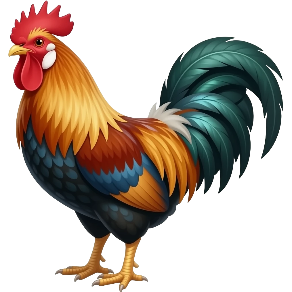 Breed Polish rooster emoji emoji