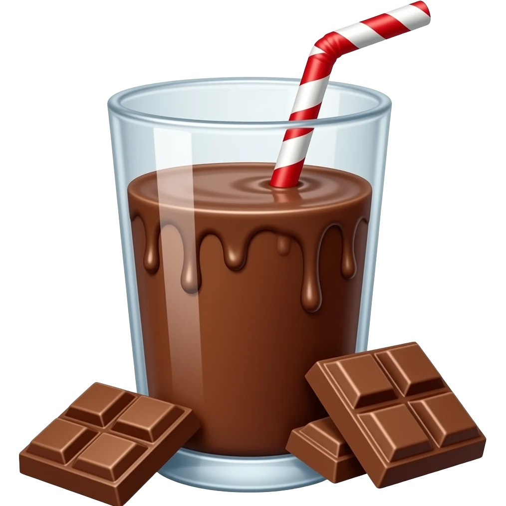 a chocolate collagen drink, looking delicious emoji
