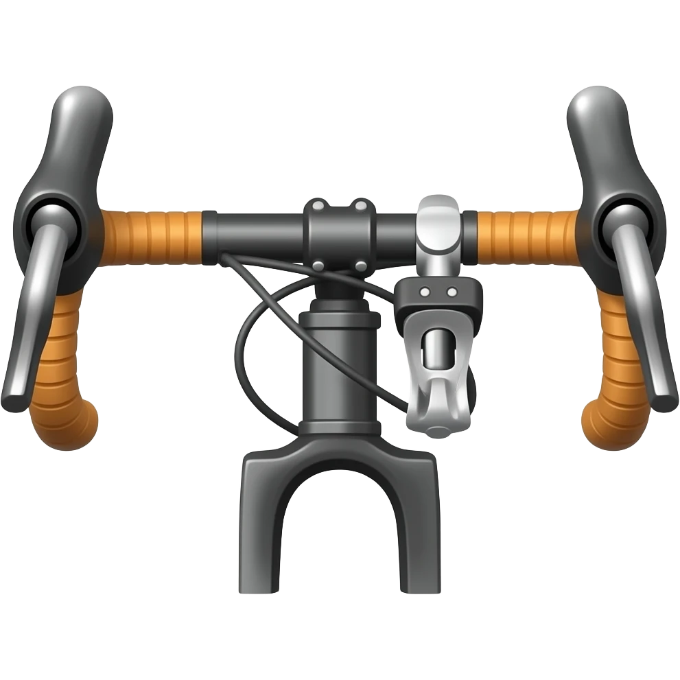 Mountain Bike cartoon black mtb handle bars emoji