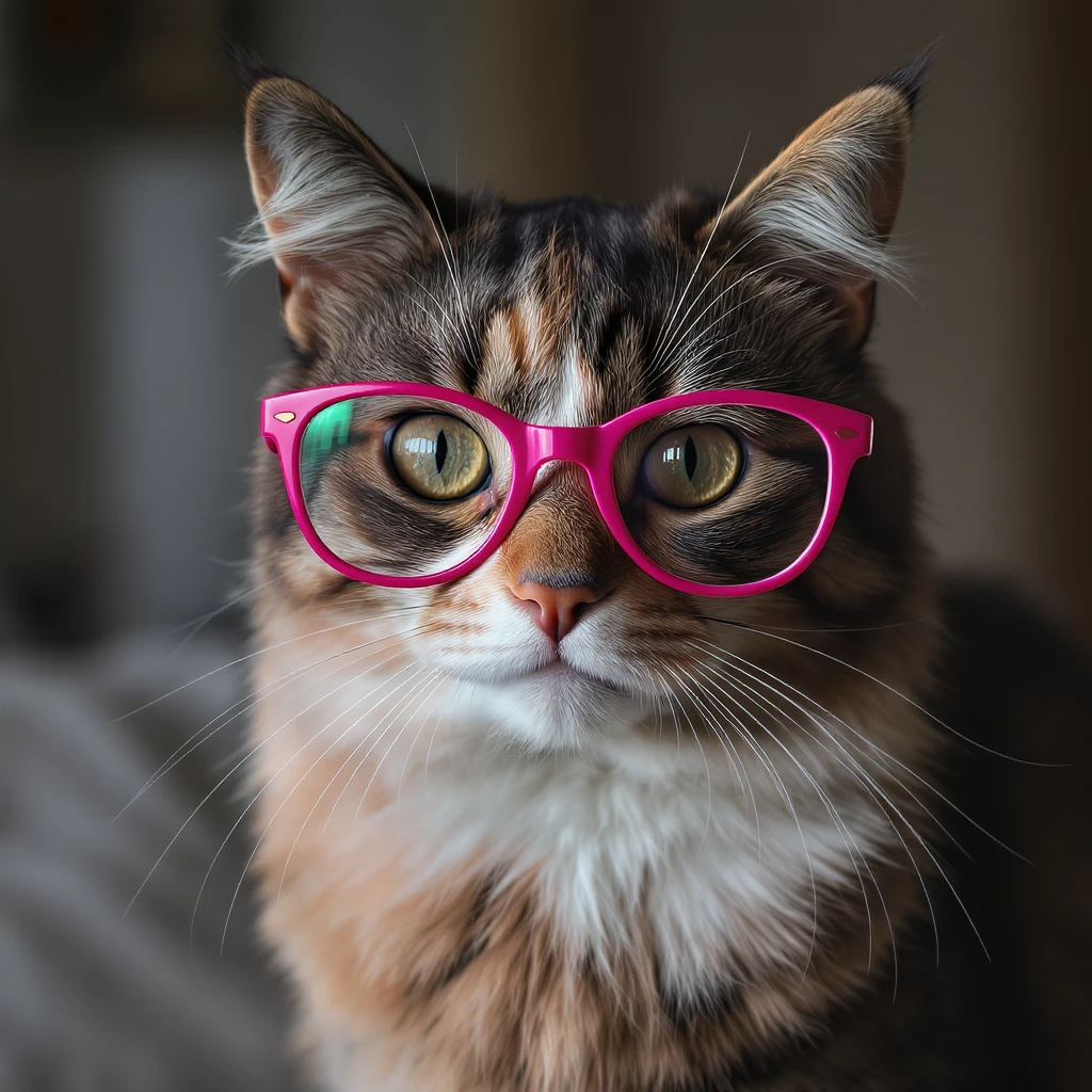 cat in a pink glasses  emoji
