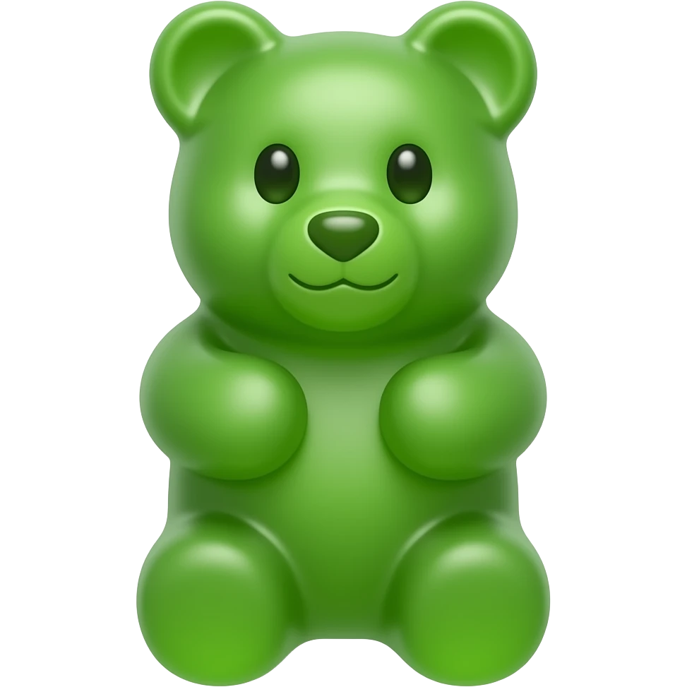 Green gruns gummy bear emoji