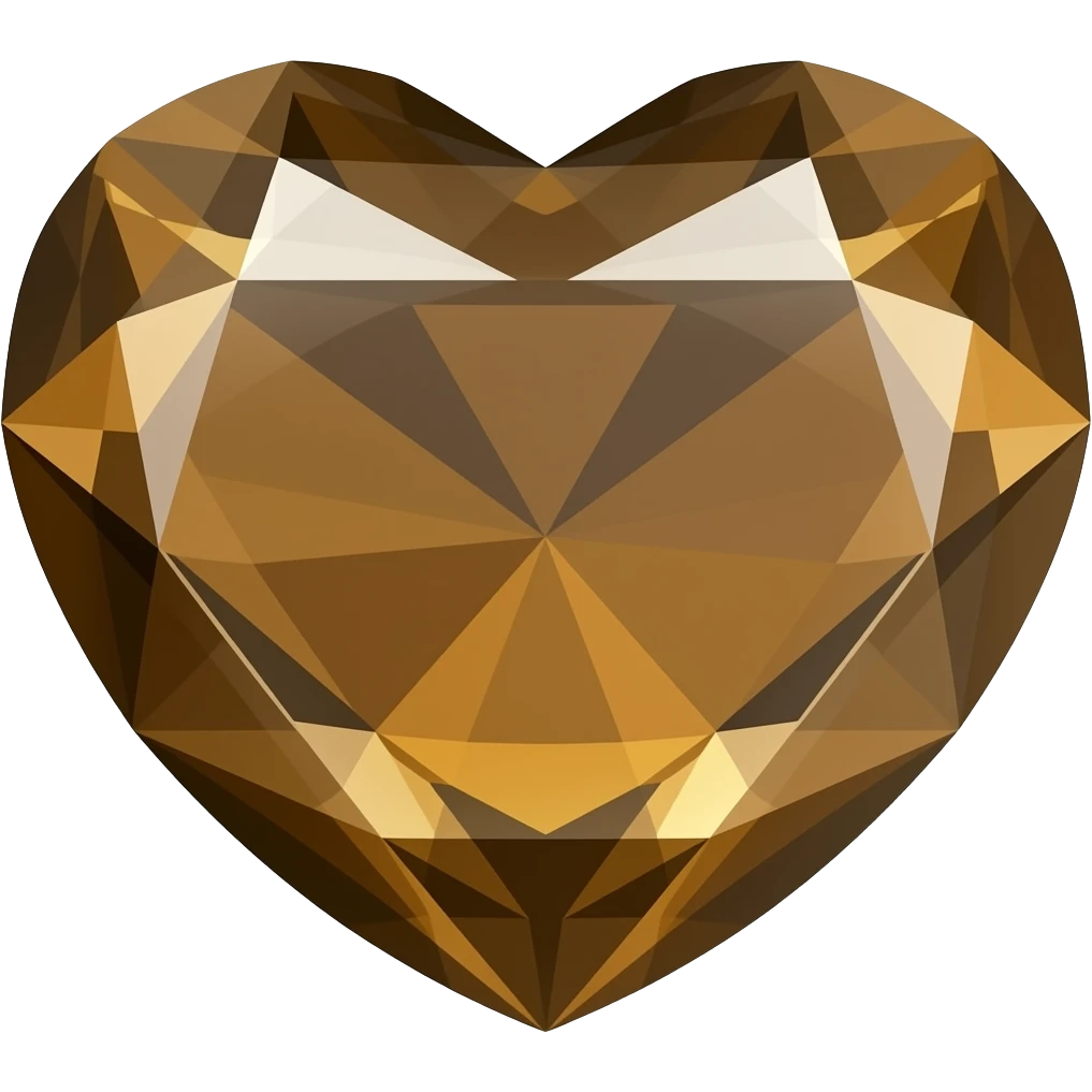 crystal brown heart emoji