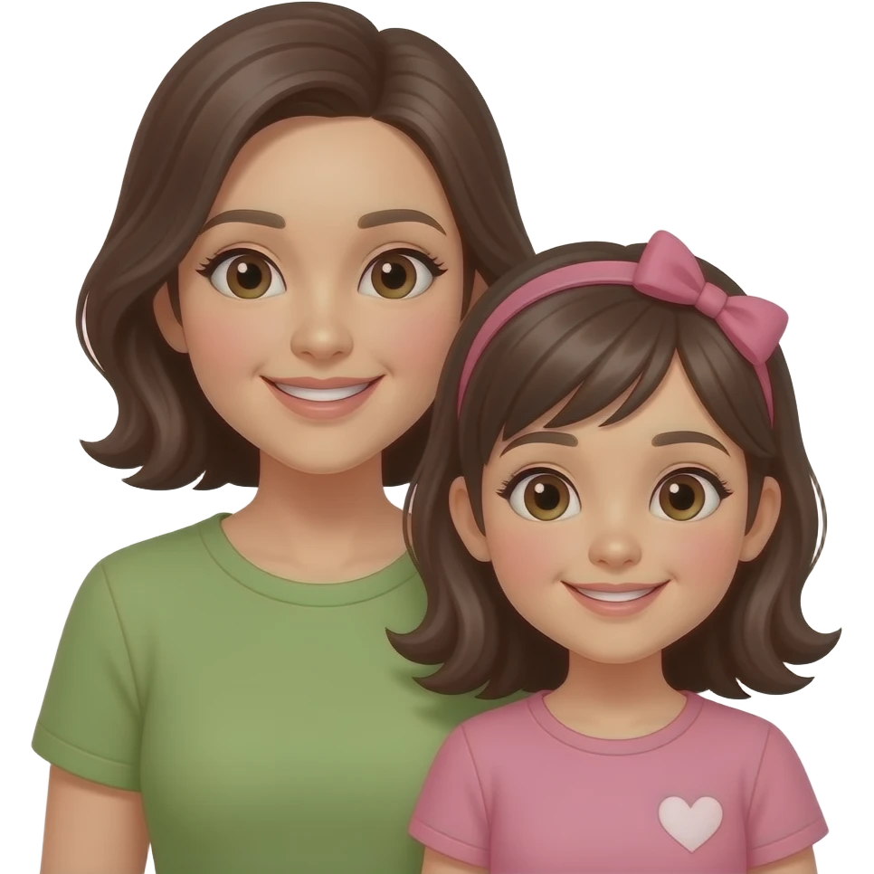 Mom and daughter emoji