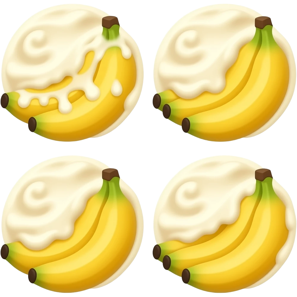 4 banana treat  1 with some differences emoji