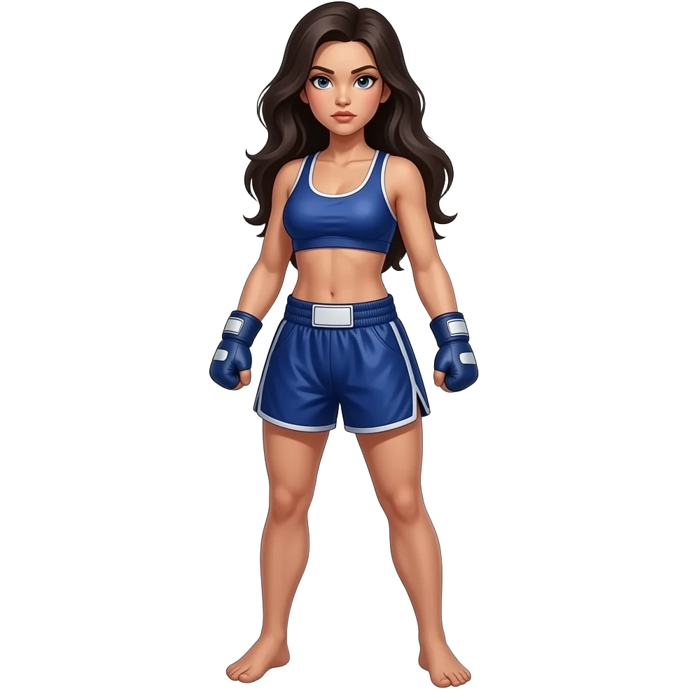 sexy Muay thai female monster remove everything but the girl and change her hair to dark also make her naked More monster, more naked emoji