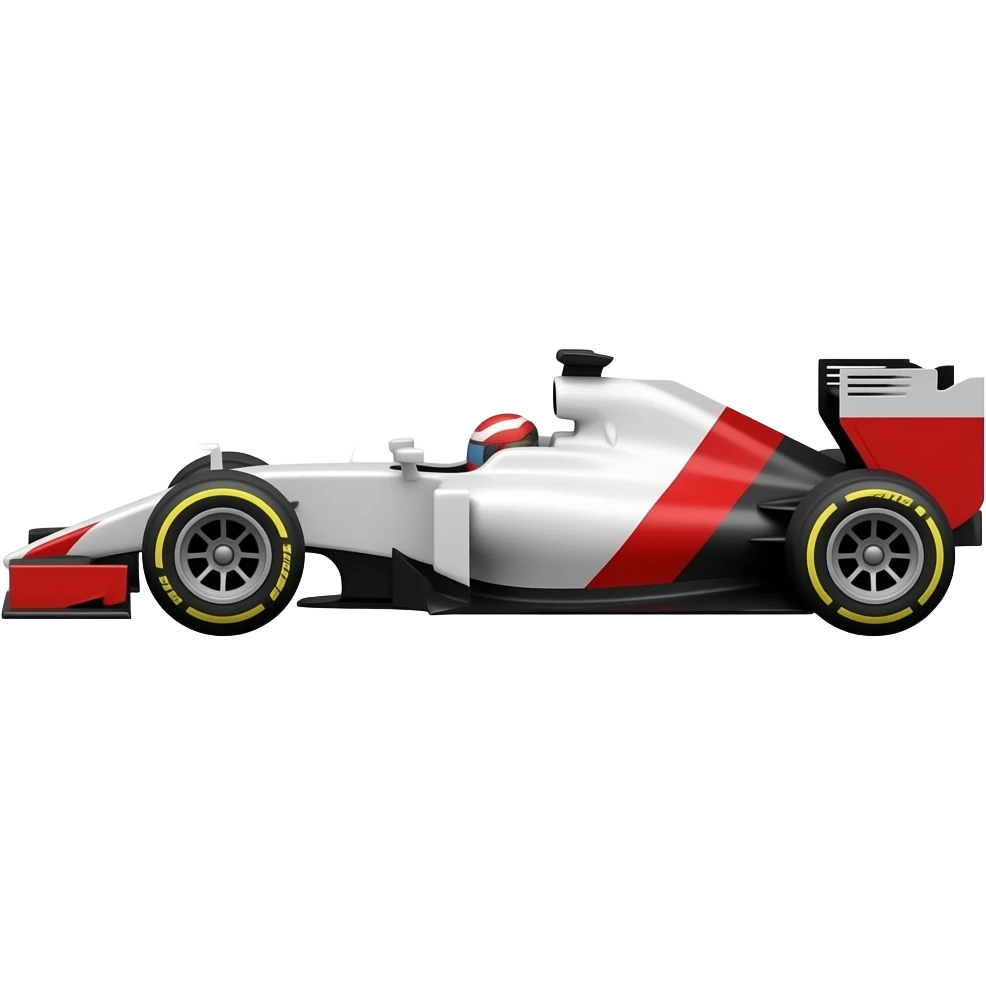 A emoji style formula 1 on the side view emoji