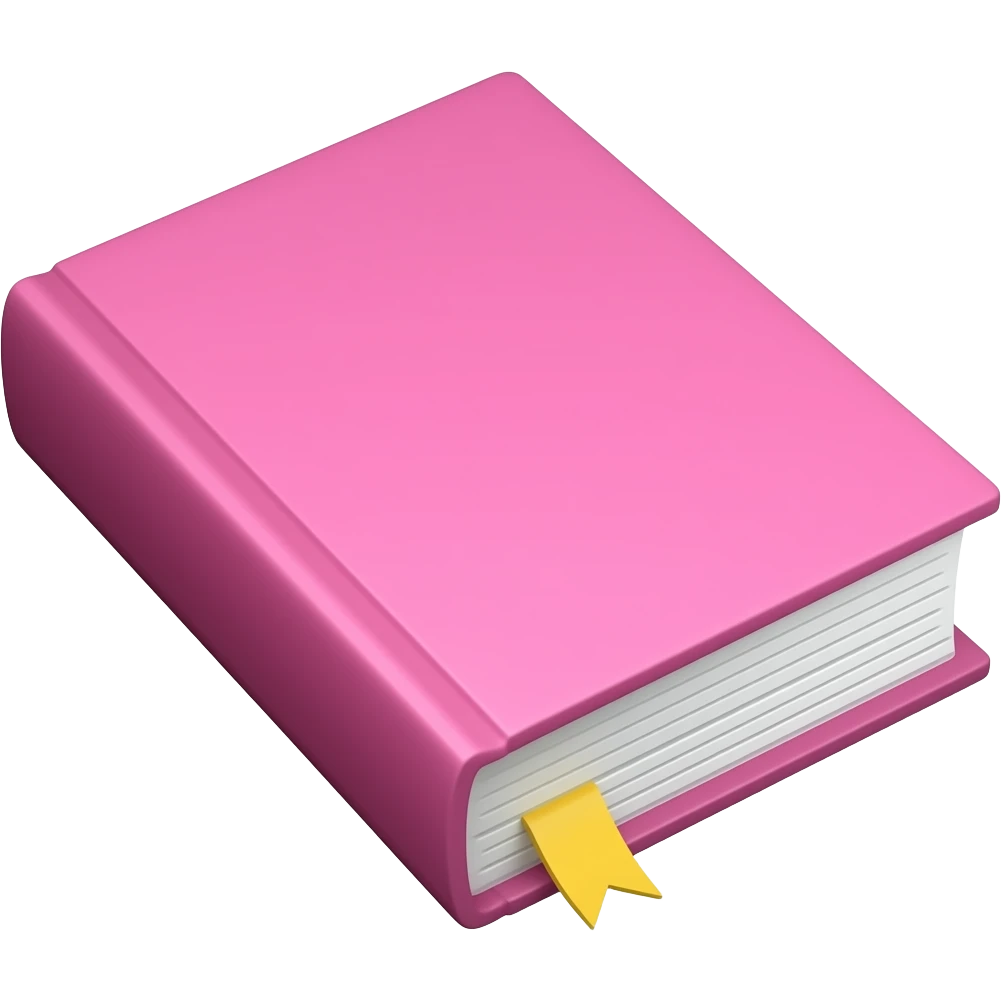 libro rosado con un fonendo rosado junto emoji