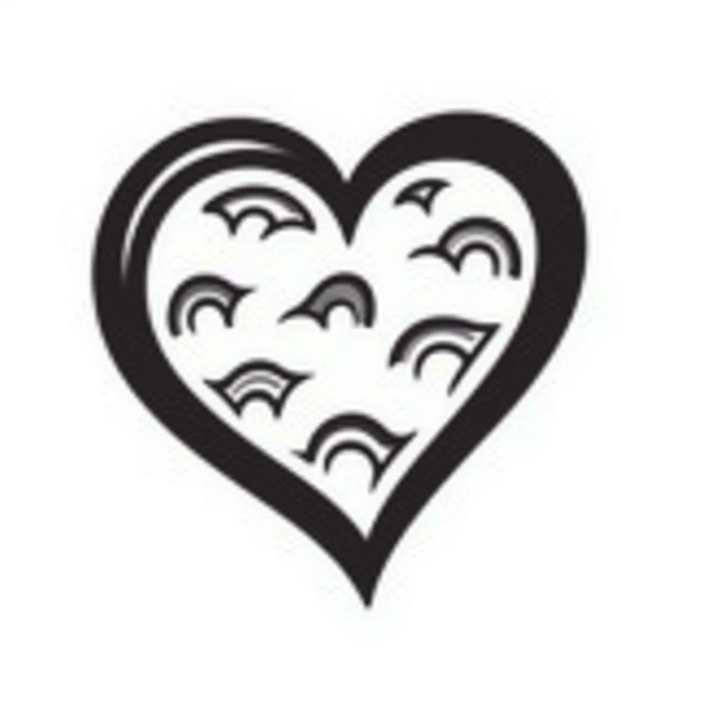 heart, hand drawn doodle style emoji
