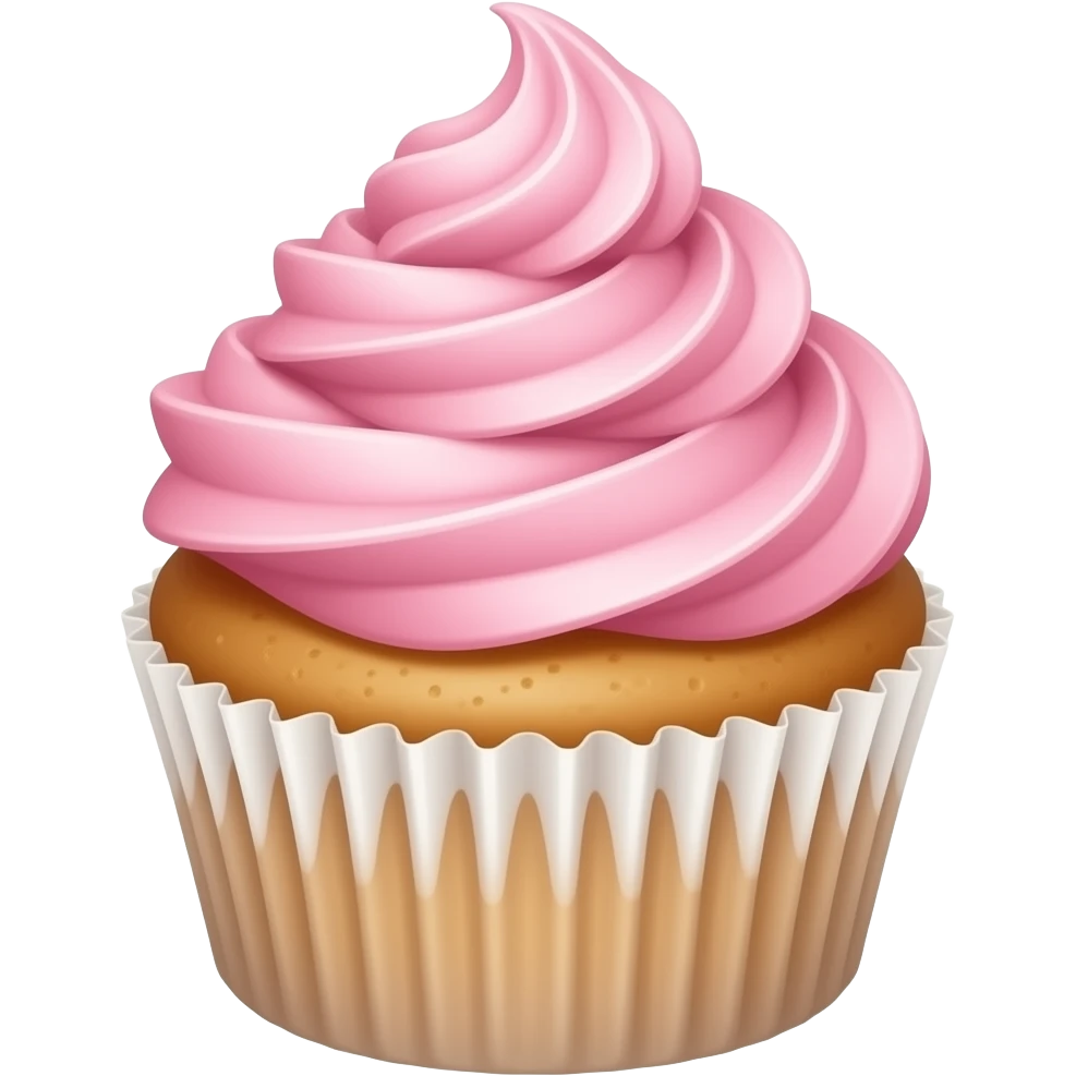 Cupcake with pink icing emoji