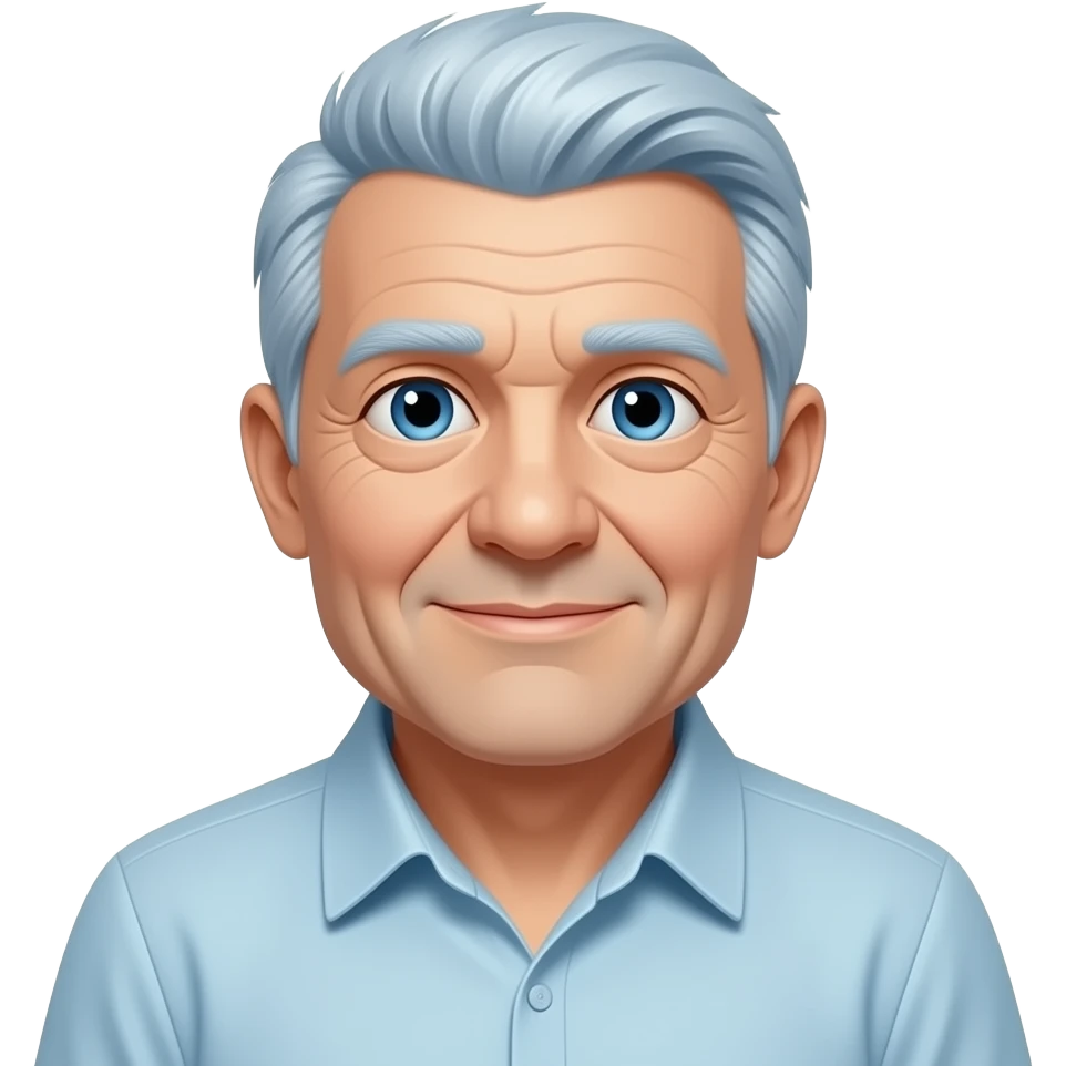 old man with blue hairs emoji
