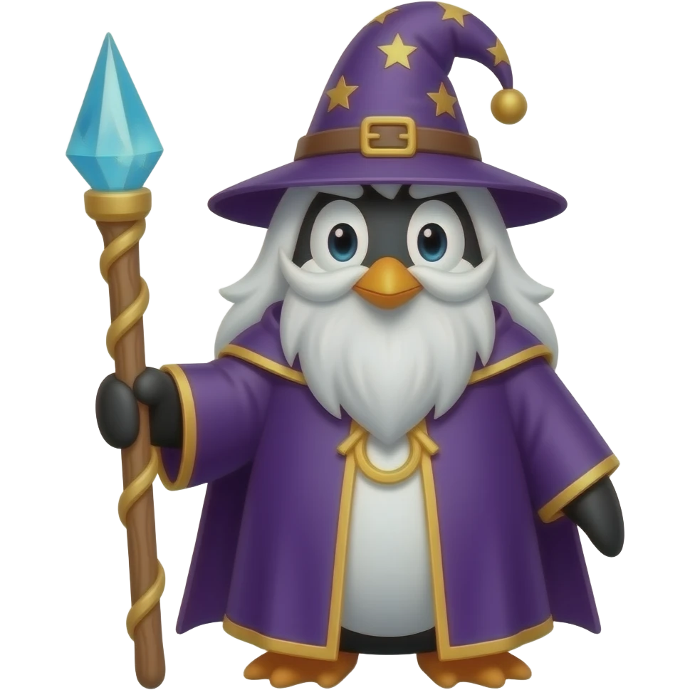 Penguin Wizard emoji