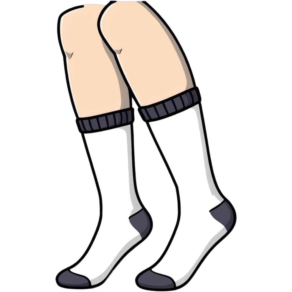 pair of feet wearing white cotton socks seen from below showing the textured soles emoji