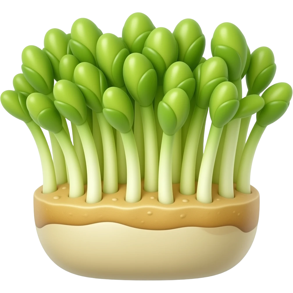 Short and fat beansprout emoji