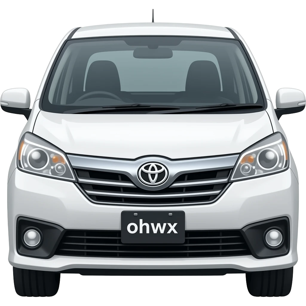 Emoji Toyota avanza blanco emoji