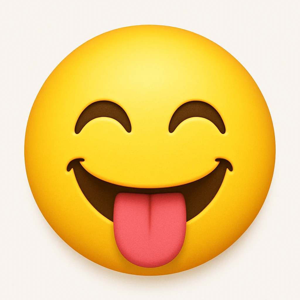 yellow emoji with a tongue out emoji