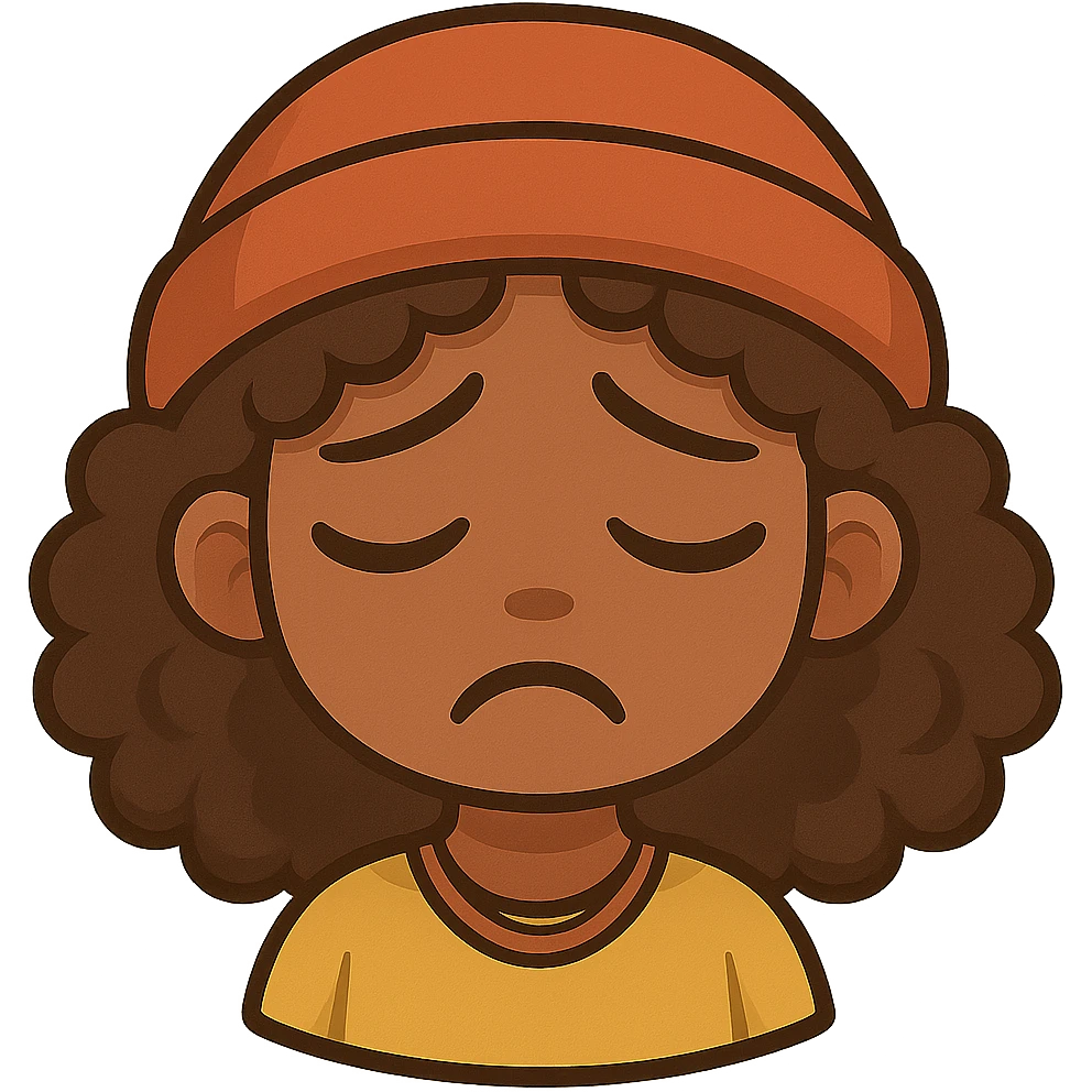Add a beanie hat and a necklace to the chibi style character, with no background. emoji