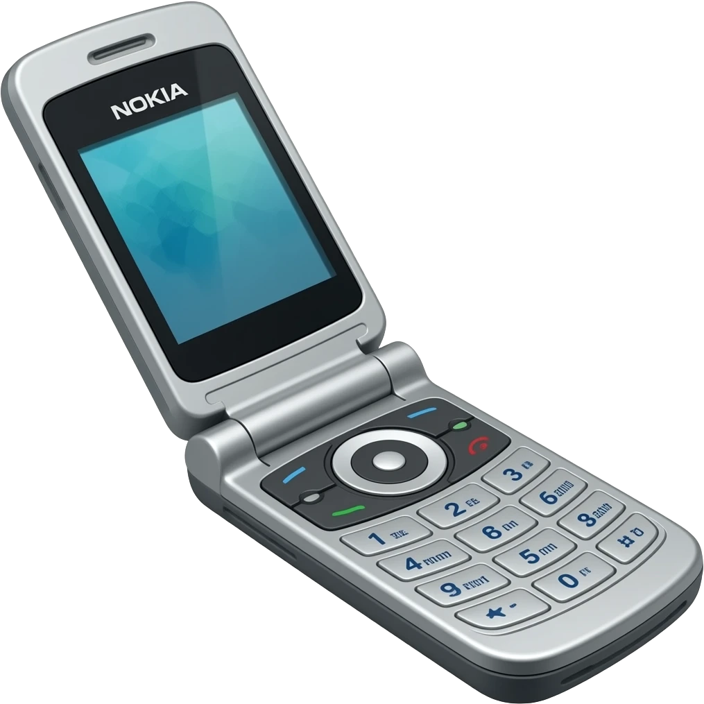 Flip phone silver nokia 2000s emoji