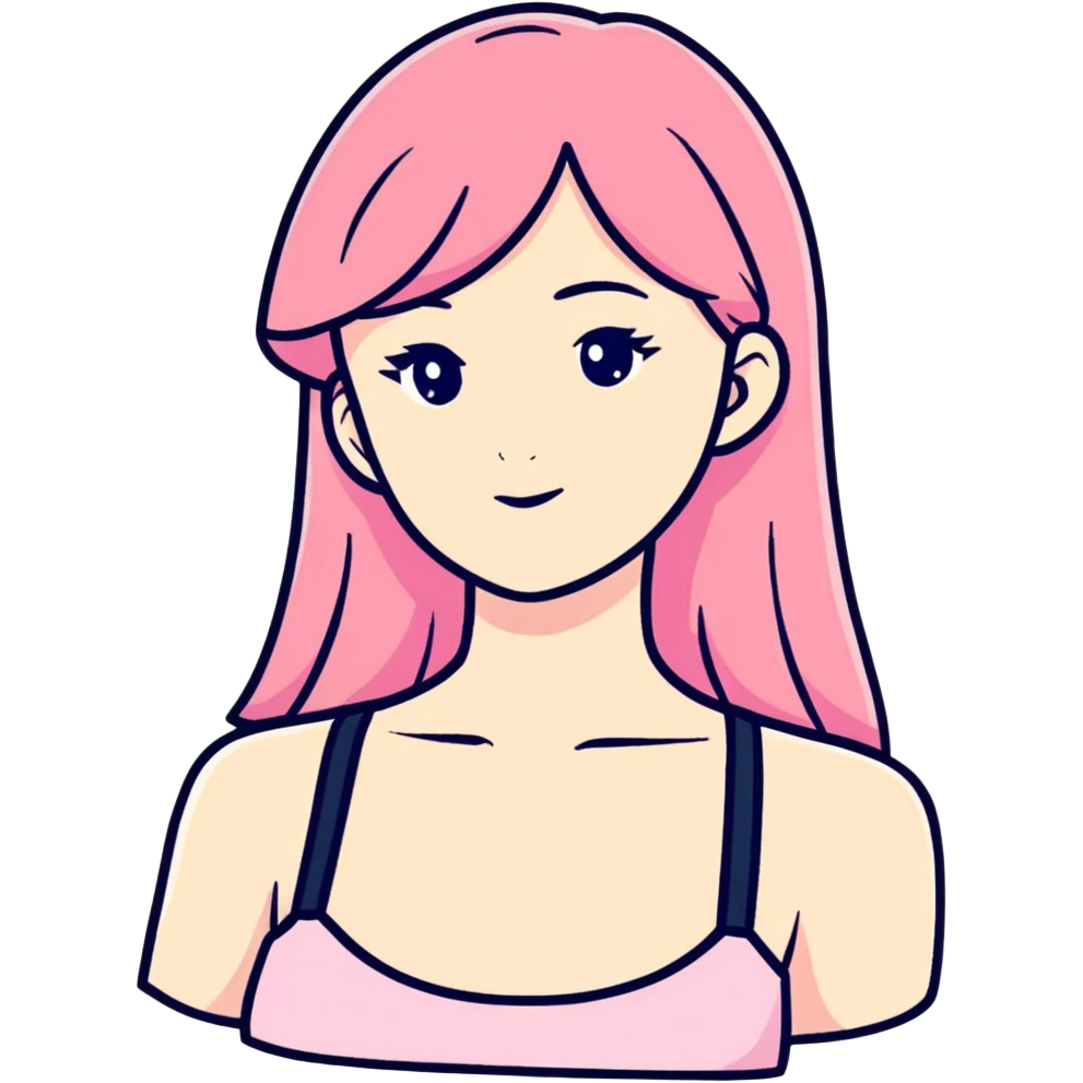 Pink bust emoji