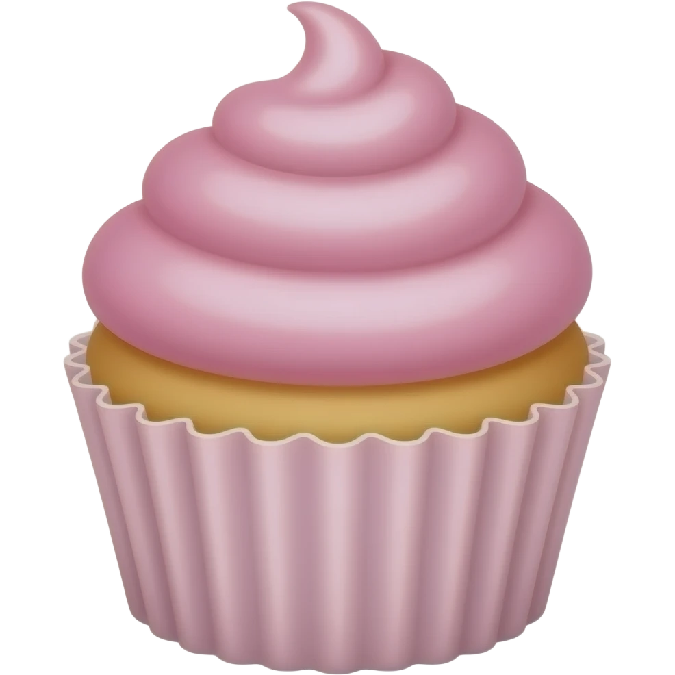 Cupcake with pink icing emoji