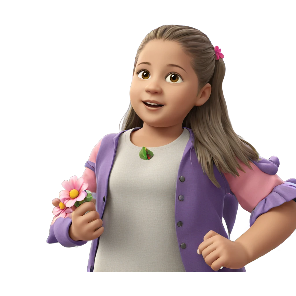 girl with flower in hand emoji