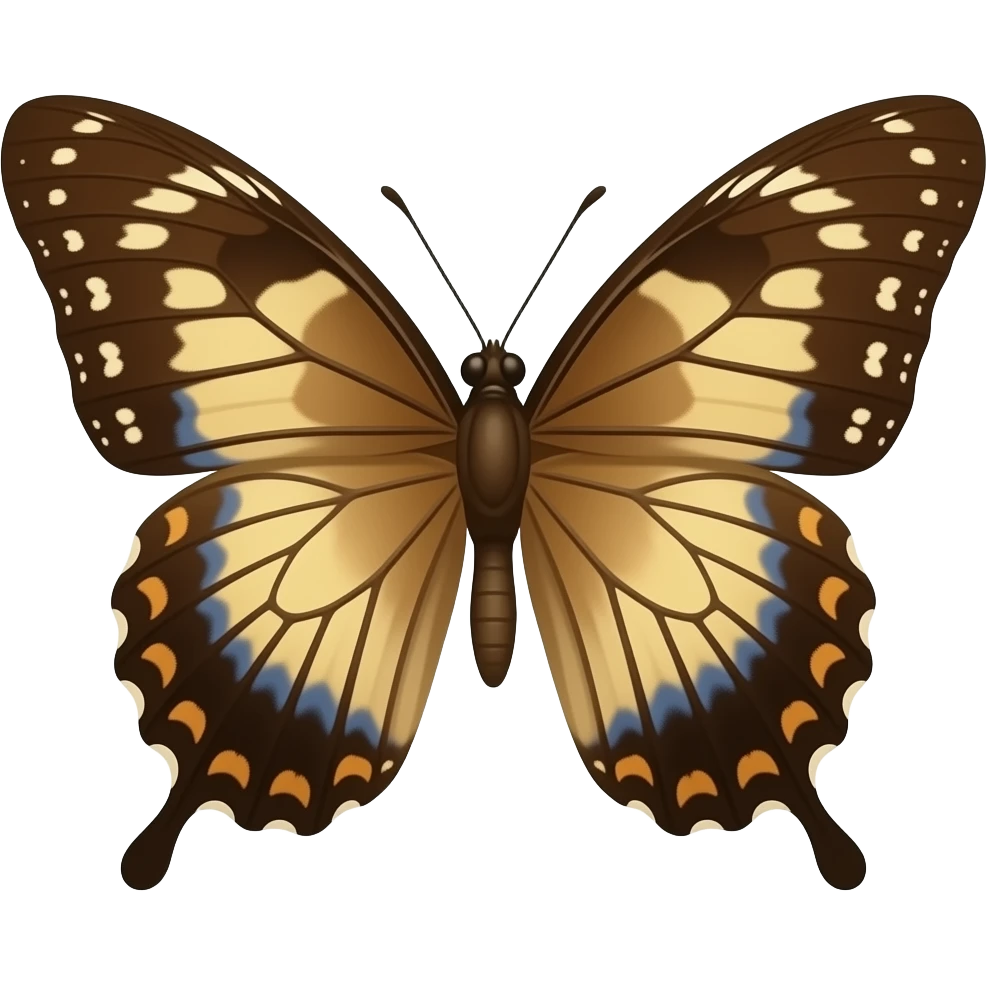Brown butterfly emoji