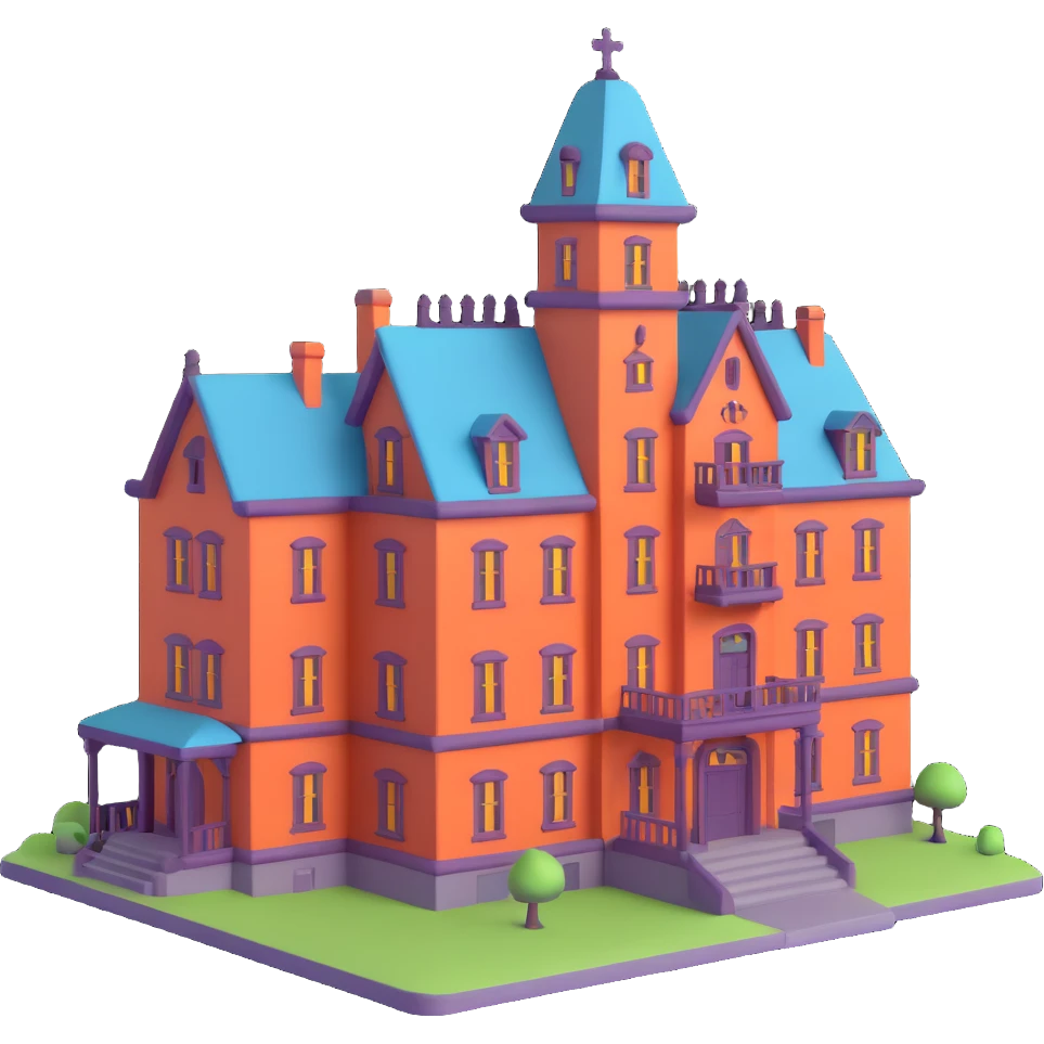 black haunted hotel emoji
