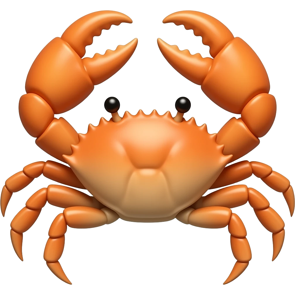 Small crab facing forward emoji