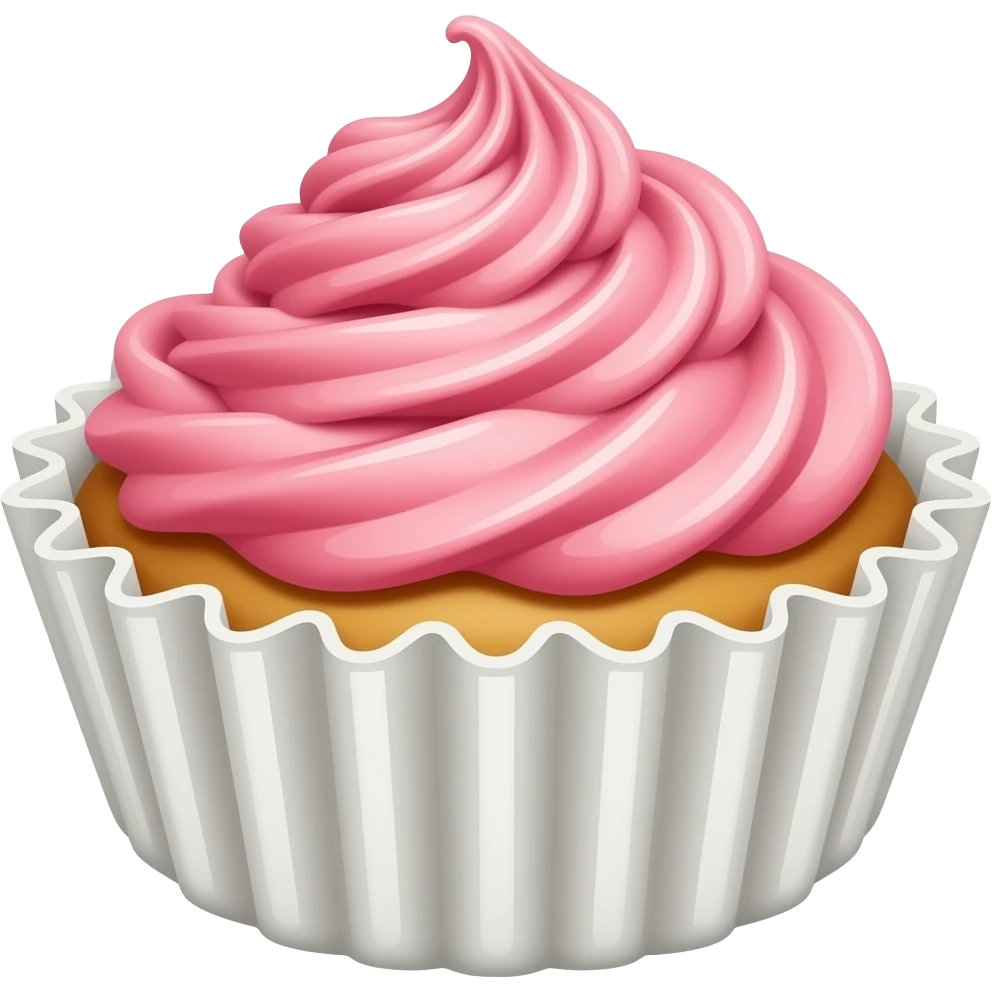 Cupcake with pink icing emoji