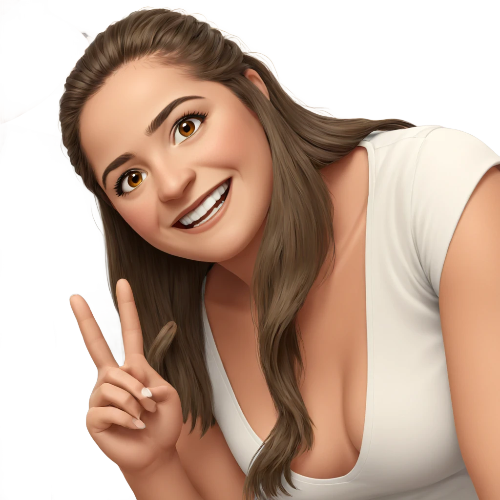 realistic portrait of smiling girl emoji