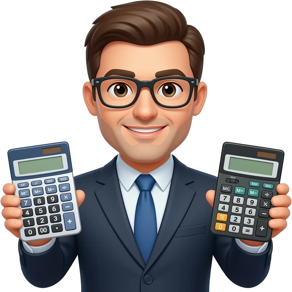 personas de contable con una contable con calculadoras emoji