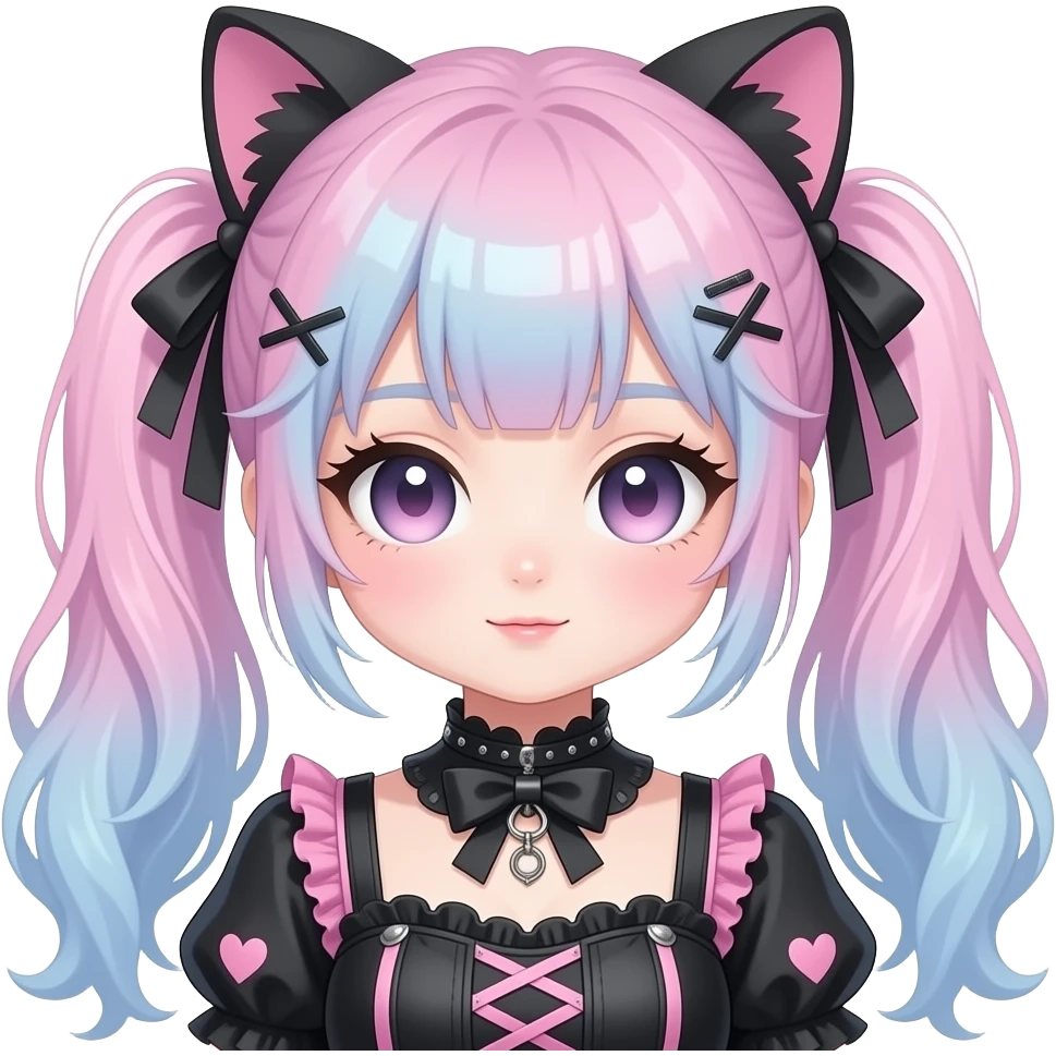 Pastel Edgy Kawaii Cute Beautiful Elegant Pretty Anime Punk Lolita Catgirl emoji