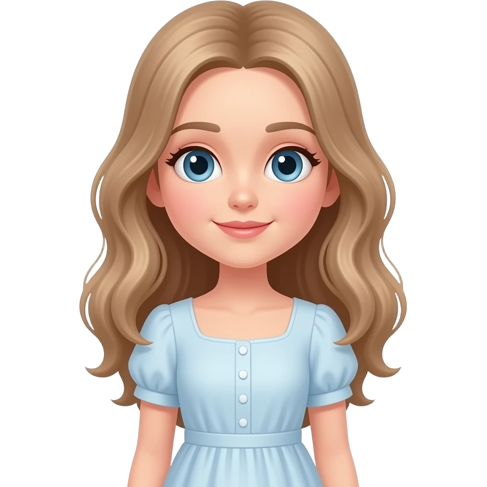 Ein Mädchen mit einem langen kleid emoji