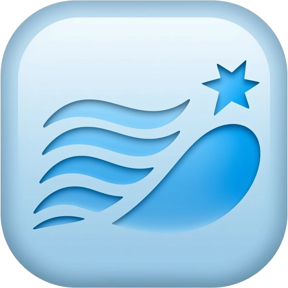 wind symbol blau emoji