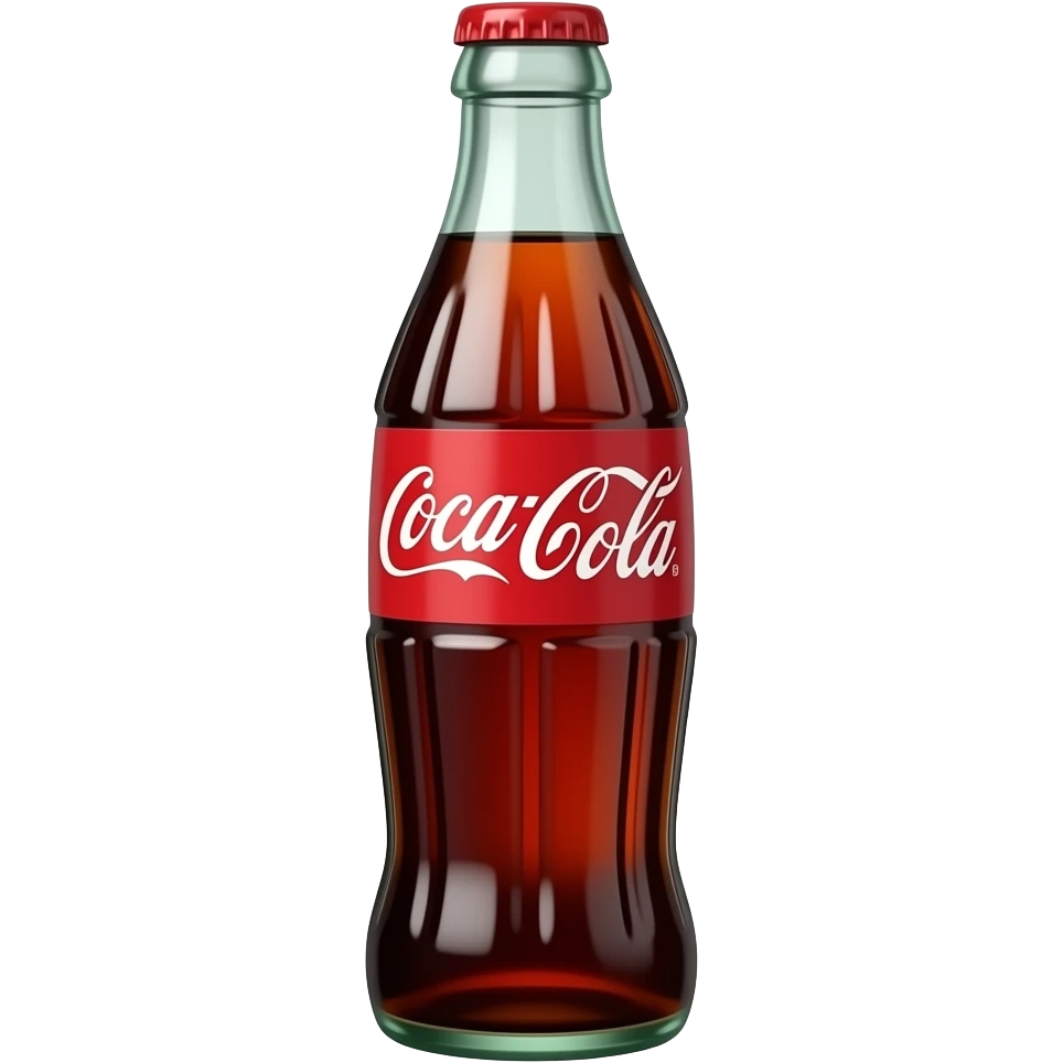 Sparkly red bottle of Coca Cola emoji