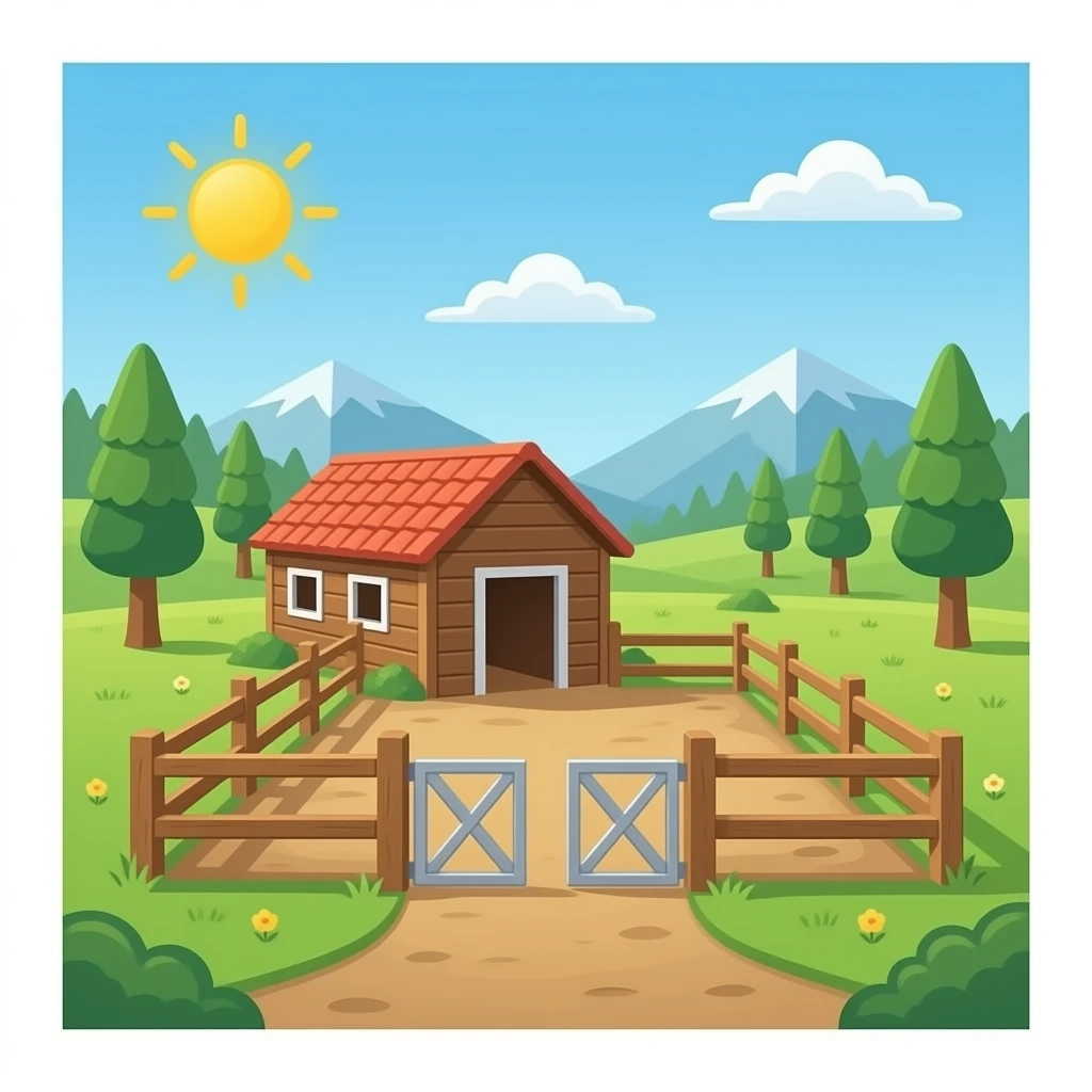 emty stable, without horses emoji