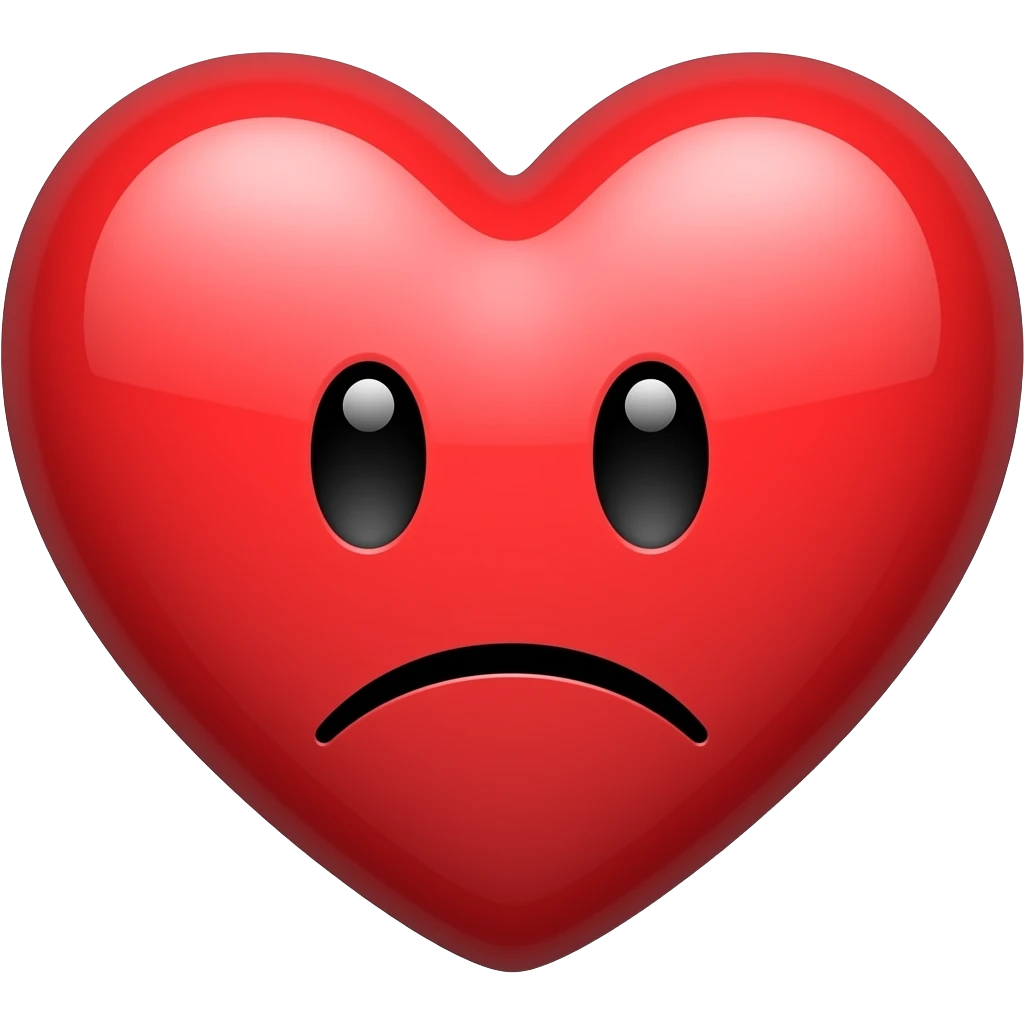 Sad Red heart emoji