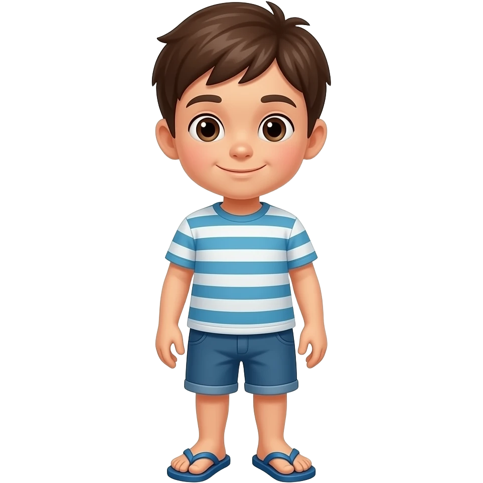 Hazme un chico como este pero con chanclas emoji