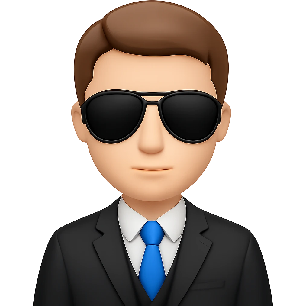 Edit this image of an inversionista emoji with sunglasses. Remove the background so the emoji is isolated with no background. emoji