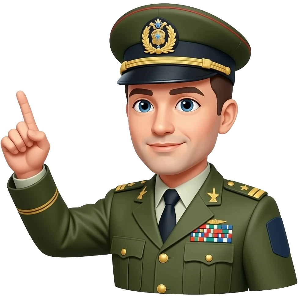 War person giving orders emoji