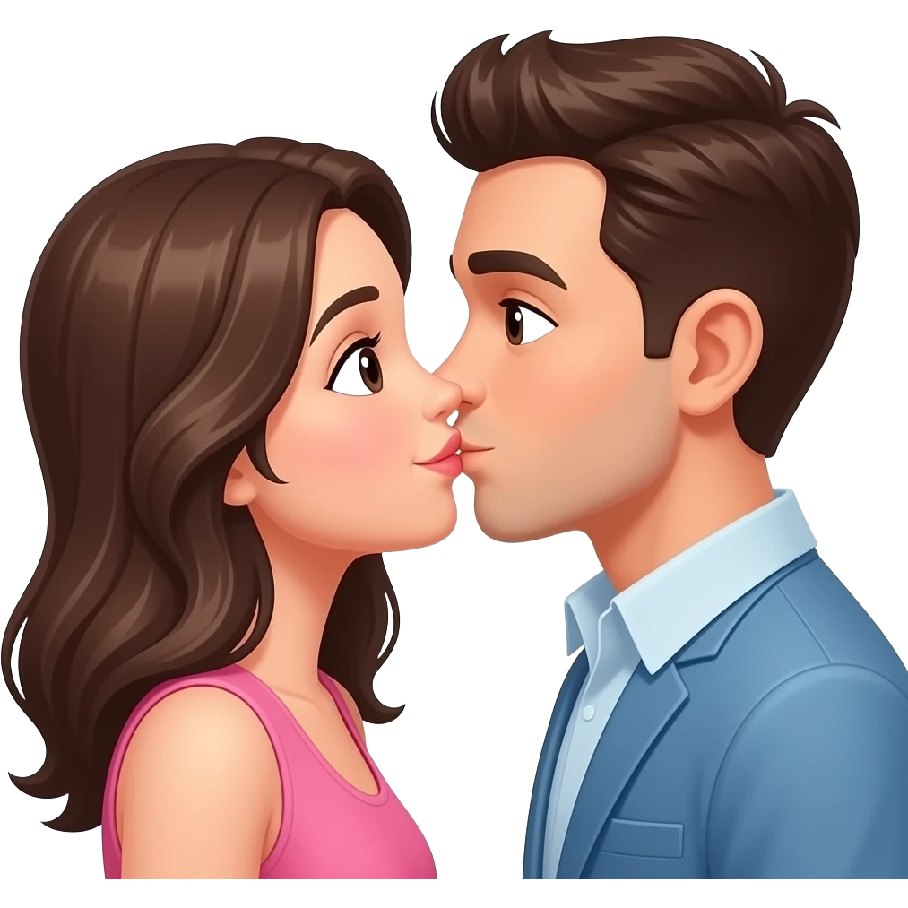Emoji videos of kissing couple emoji