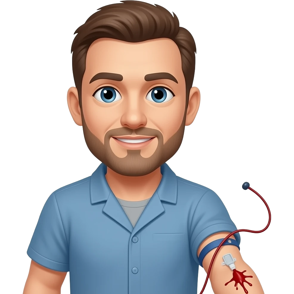 у мужчины берут кровь emoji