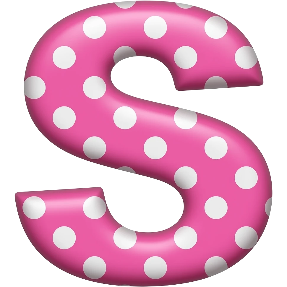 PINK WITH WHITE POLKA DOT S emoji