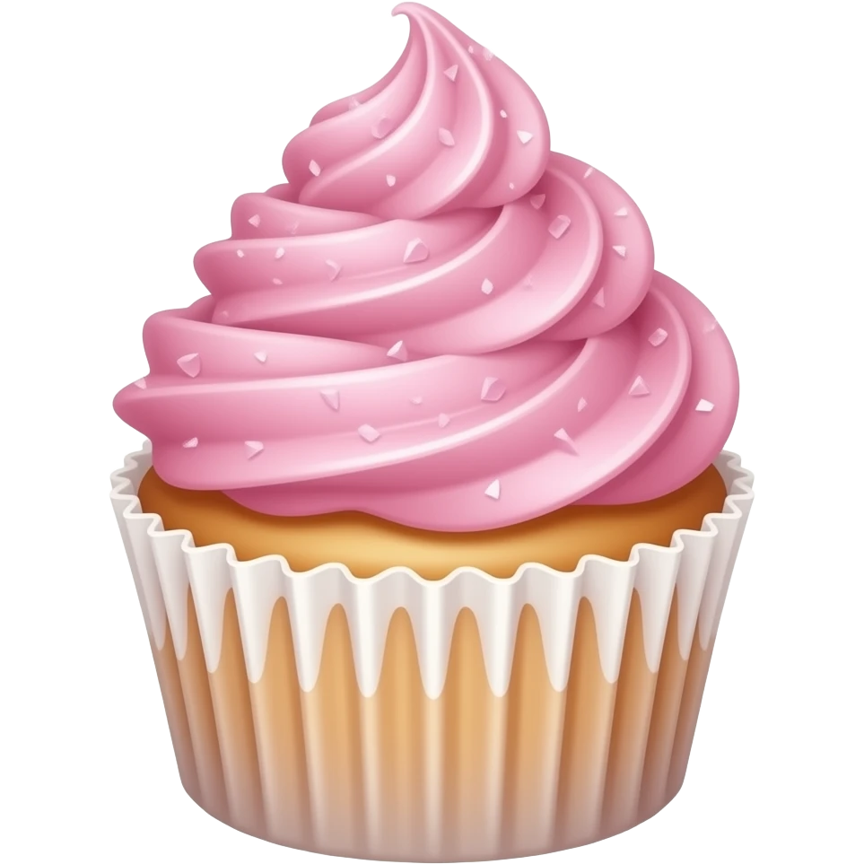 Cupcake with pink icing emoji