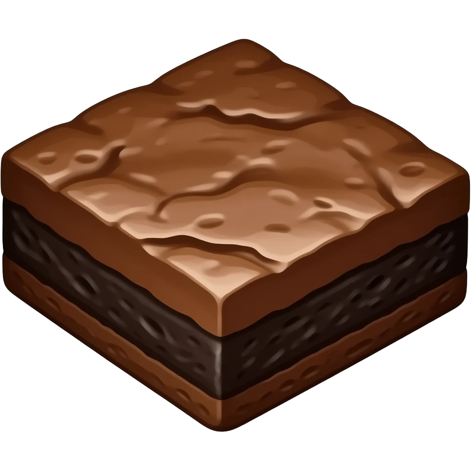 Chocolate brownie emoji