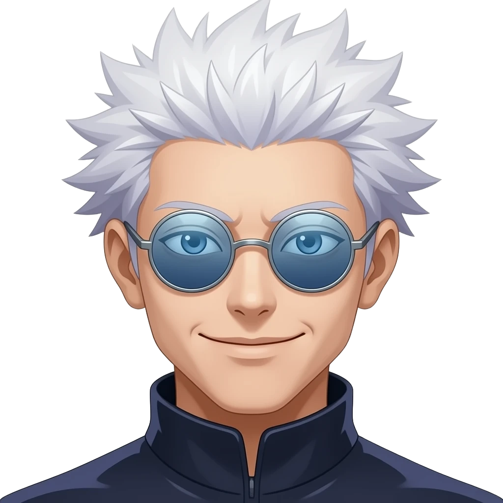 Gojo with his glasses emoji