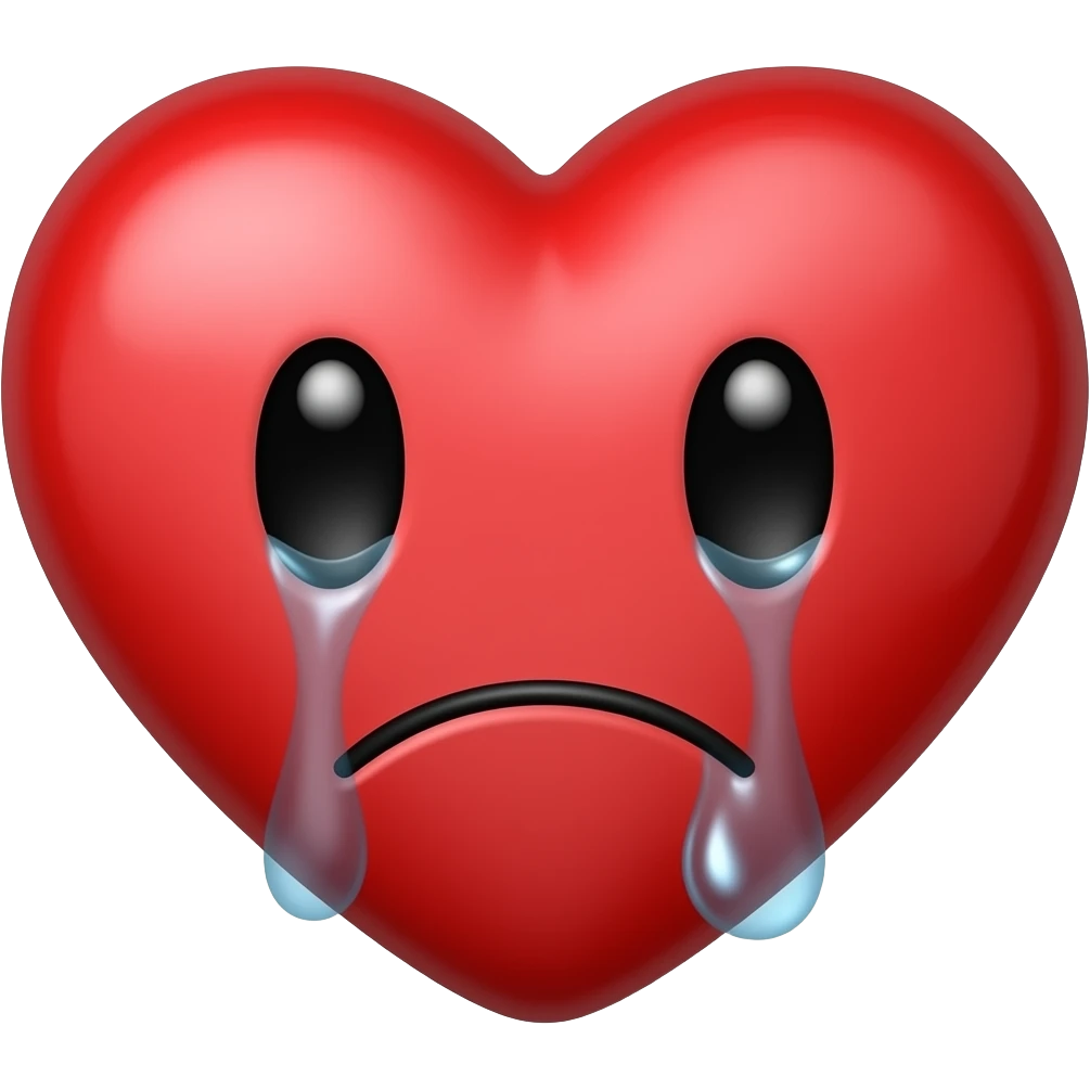 Drooling face with red heart emoji