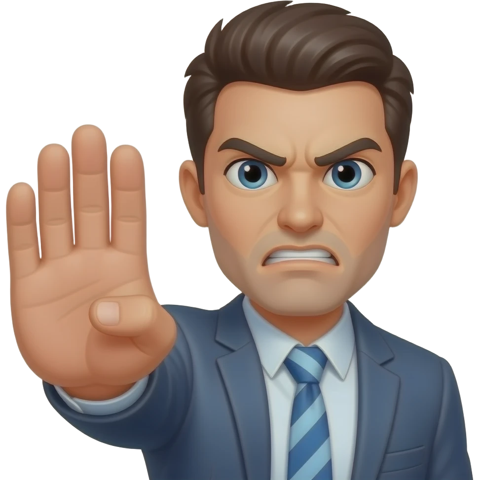 Stop talking we shut up emoji