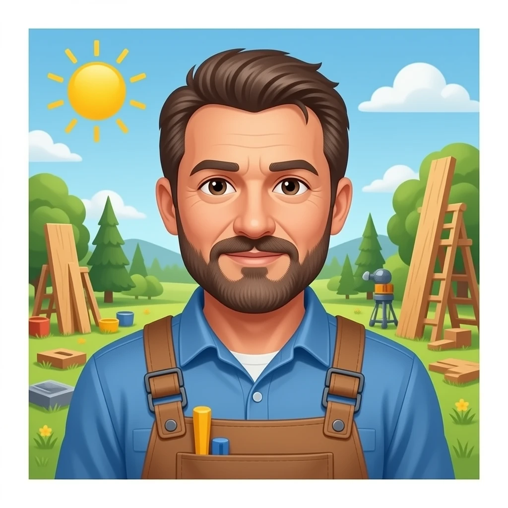 menuisier homme 40 ans atelier emoji